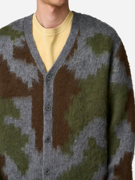 Gramicci Mohair Cardigan: 
Jungle Digi Camo