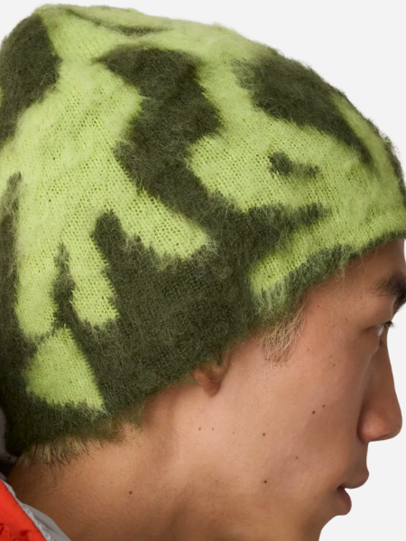 Gramicci Mohair Burly Running Man Beanie: Chartreuse