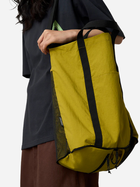 Gramicci Nylon Packable Tote: Chartreuse