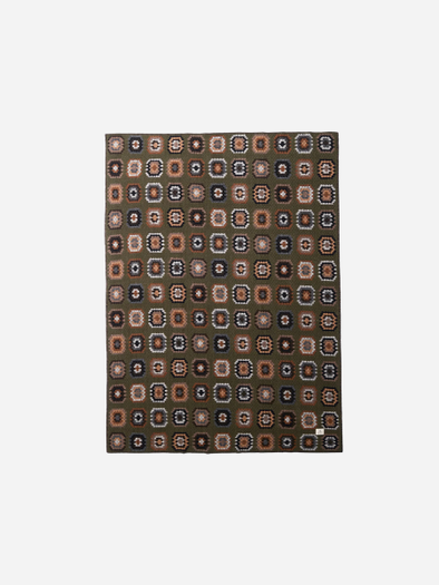 Snow Peak Wool Jacquard Blanket: Olive