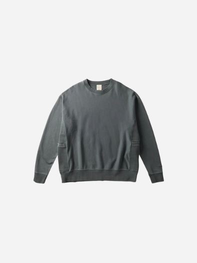 Snow Peak Garment Dyed Pullover: Charcoal