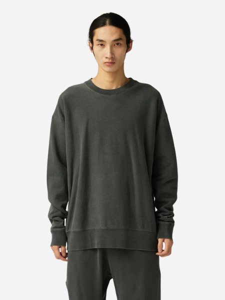 Snow Peak Garment Dyed Pullover: Charcoal