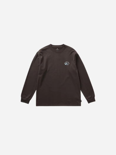 Snow Peak Living With Nature Long Sleeve T-Shirt: Dark Brown