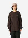 Snow Peak Living With Nature Long Sleeve T-Shirt: Dark Brown