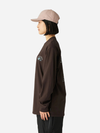 Snow Peak Living With Nature Long Sleeve T-Shirt: Dark Brown