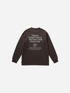 Snow Peak Living With Nature Long Sleeve T-Shirt: Dark Brown