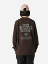 Snow Peak Living With Nature Long Sleeve T-Shirt: Dark Brown