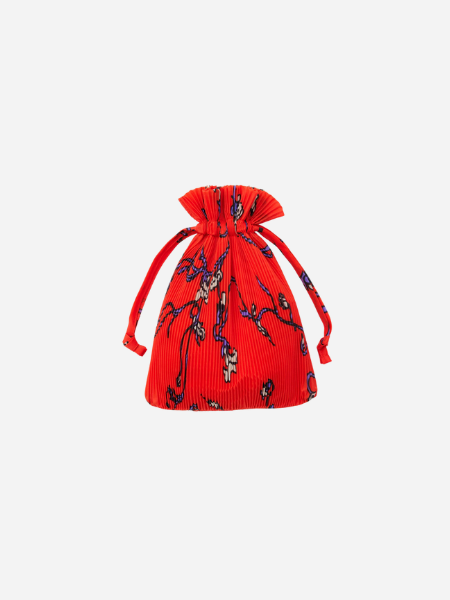 Baggu Pleated Baggu : Red Snapdragon