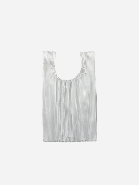 Baggu Pleated Baggu : Chrome Metallic