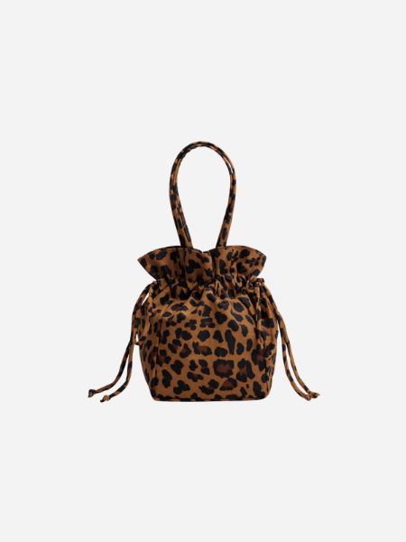 Baggu Nylon Drawstring Bag: Leopard