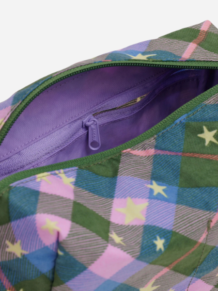 Baggu Dopp Kit: Green Star Plaid