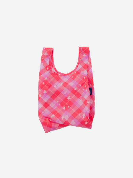 Baggu Baby Bag: Pink Star Plaid