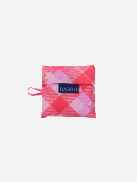 Baggu Baby Bag: Pink Star Plaid