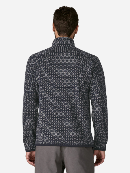 Patagonia Men's Better Sweater 1/4 Zip Fleece: Scales Sunken Blue