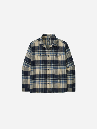 Patagonia Men's Fjord Flannel Shirt: Hibernate Sunken Blue