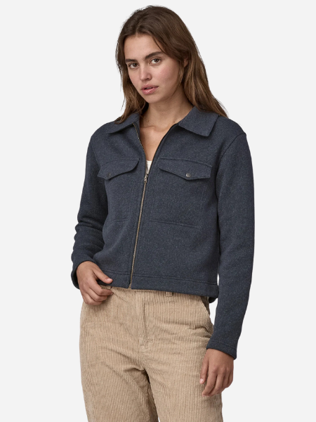 Patagonia Women's Better Sweater Zippered Chore Jacket: Pitch Blue
