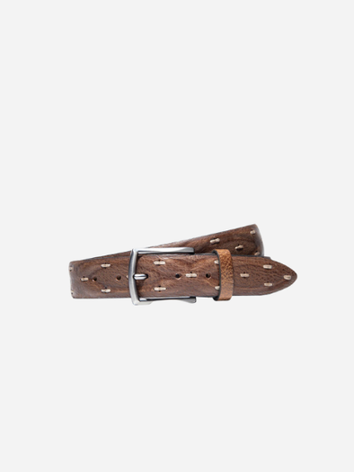 Will Leather Goods Wax Cord Belt: Brown