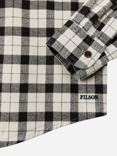 Filson Alaskan Guide Shirt: Light Cream Multicolor-Plaid 