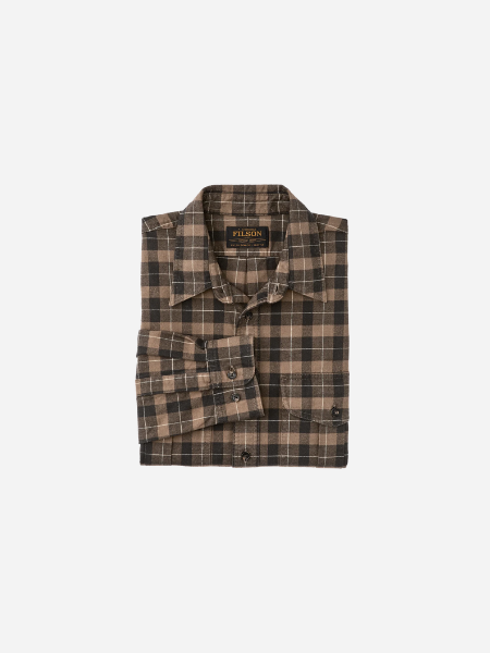 Filson Alaskan Guide Shirt: Light Brown/Peat/Multi-Plaid 