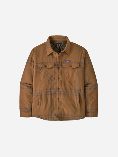 Patagonia Men's Lightweight Insulated Fjord Flannel Shirt: Defend Deer Brown