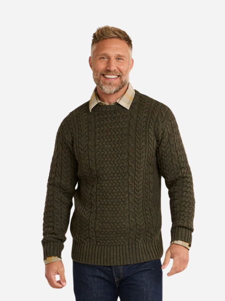 Pendleton Men's Shetland Collection Fisherman's Sweater