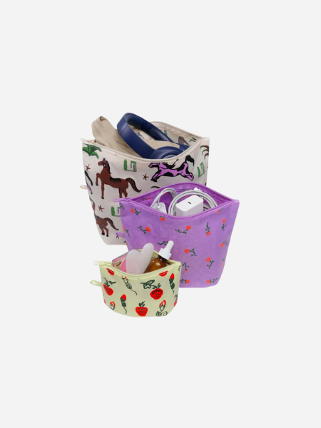 BAGGU Go Pouch Set: Painted Prairie