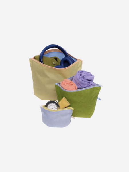 BAGGU Go Pouch Set: Pastels Colorblock
