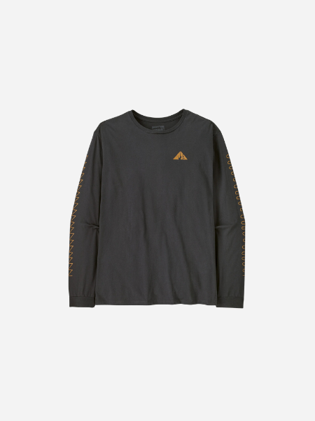 Patagonia Men's Long Sleeve Driftaways Organic T-shirt: Ink Black