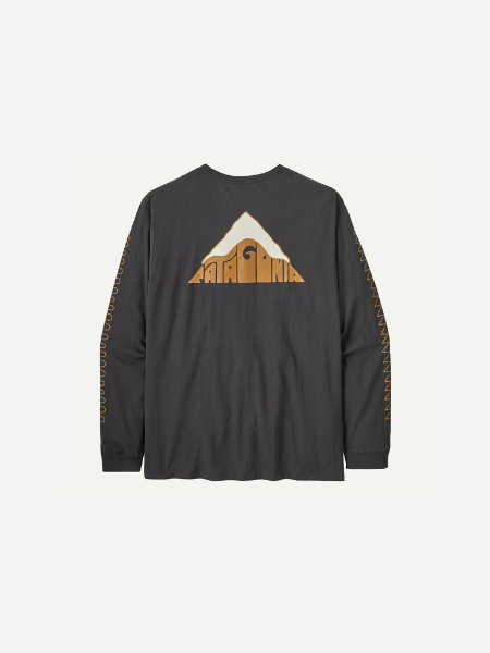 Patagonia Men's Long Sleeve Driftaways Organic T-shirt: Ink Black