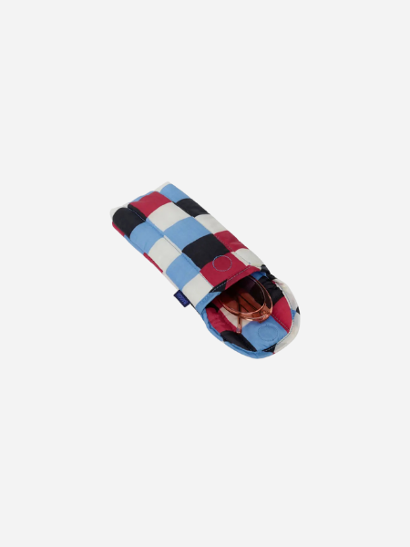 BAGGU Puffy Glasses Sleeve: 
Painted Check
