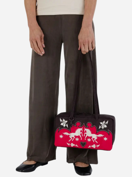 BAGGU Nylon Bowler Bag: 
Western Applique