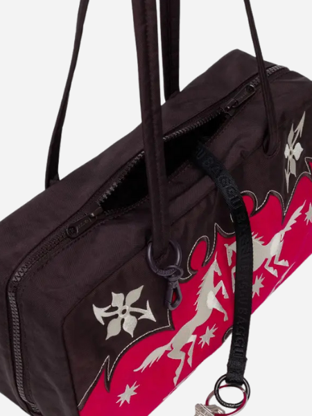 BAGGU Nylon Bowler Bag: 
Western Applique