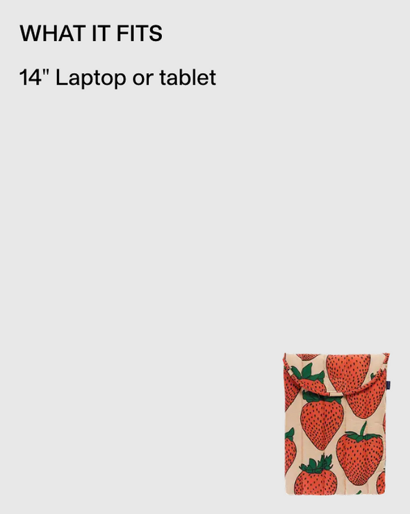 BAGGU Puffy Laptop Sleeve 3"/14" 
*Size Reference*