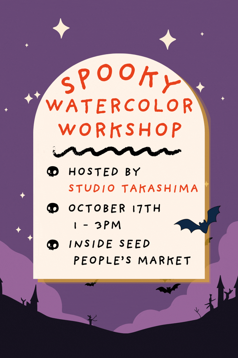 Spooky Watercolor Workshop with Studio Takashima