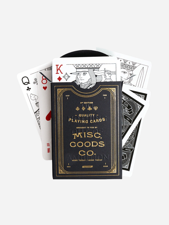 MISC. GOODS CO. PLAYING CARDS BLACK