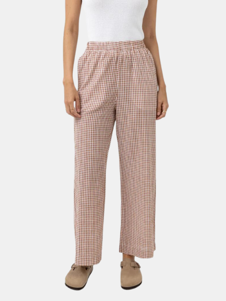 RHYTHM WOMEN'S LOLA CHECK WIDE LEG PANT