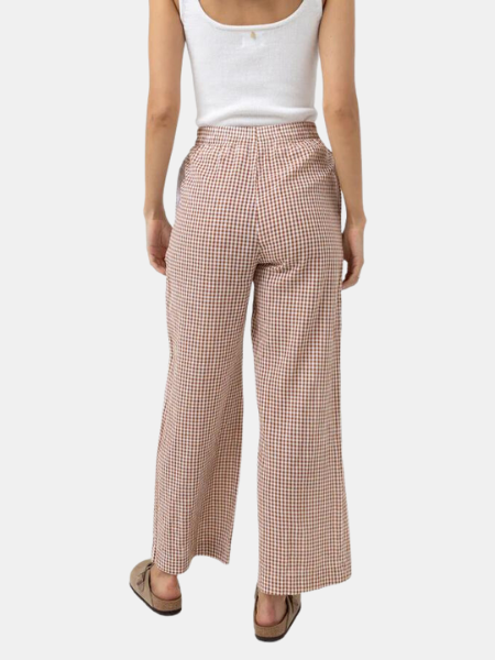 RHYTHM WOMEN'S LOLA CHECK WIDE LEG PANT