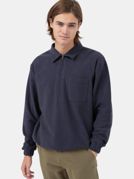 RHYTHM MEN'S REVERSE TERRY QUARTER ZIP