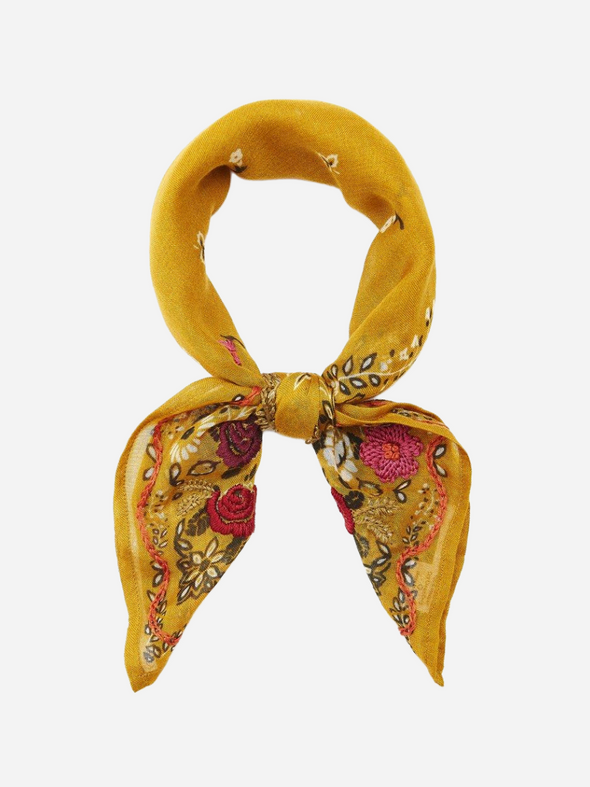 CHAN LUU - GAUZE FLORAL PRINT BANDANA