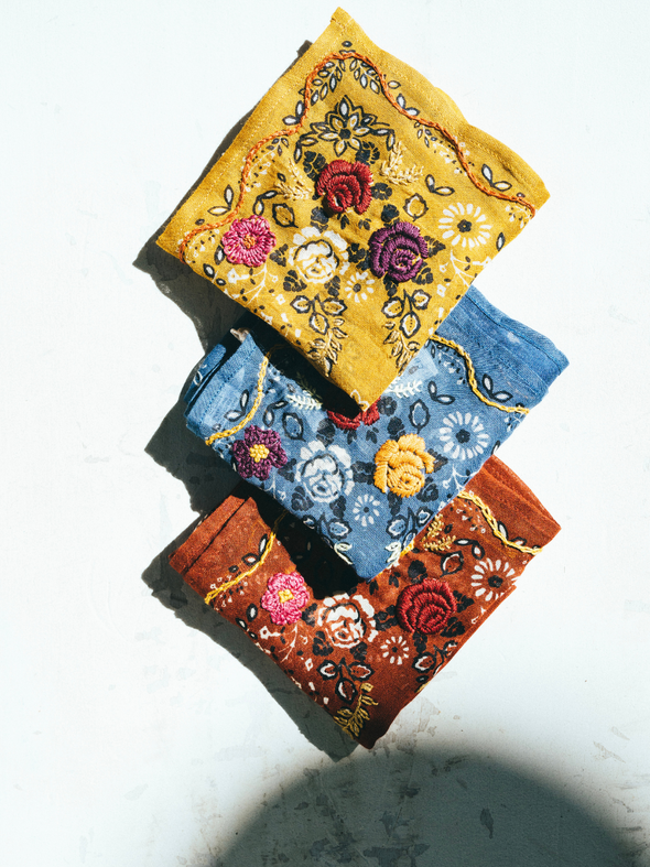 CHAN LUU - GAUZE FLORAL PRINT BANDANA