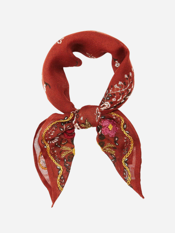 CHAN LUU - GAUZE FLORAL PRINT BANDANA