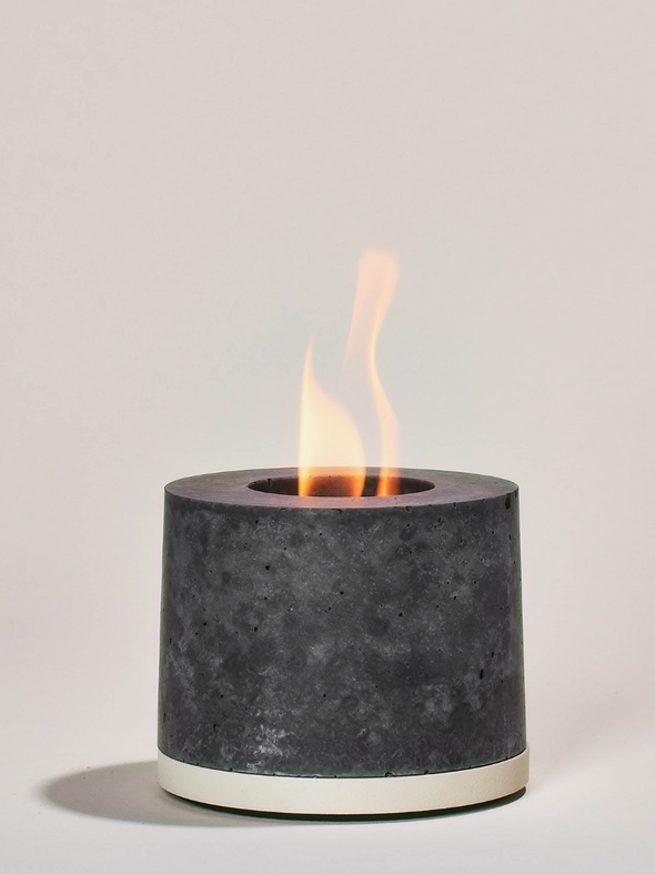 FLIKR FIRE W/ ALUMINUM BASE ALMOND