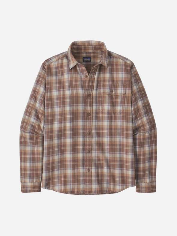 PATAGONIA MEN'S LONG SLEEVED COTTON IN CONVERSION LIGHT WEIGHT FJORD FLANNEL SHIRT