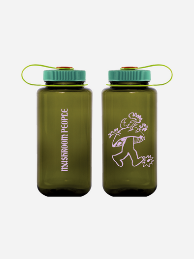BROCCOLI MUSHROOM PEOPLE RECYCLED NALGENE BOTTLE