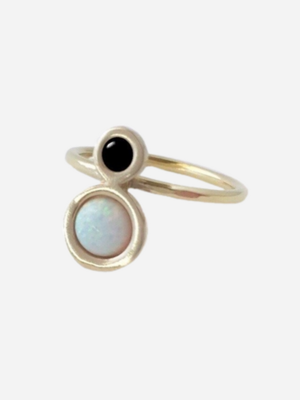 THERESE KUEMPEL - MINI ORBIT RING W/ OPAL