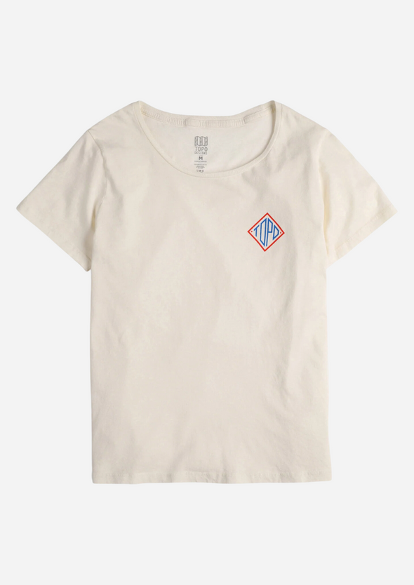 TOPO DESIGNS WOMEN'S SMALL DIAMOND TEE