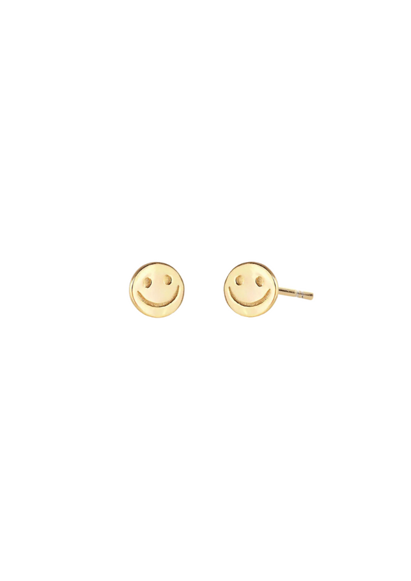 KRIS NATIONS HAPPY FACE STUD EARRING