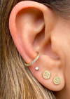 KRIS NATIONS HAPPY FACE STUD EARRING