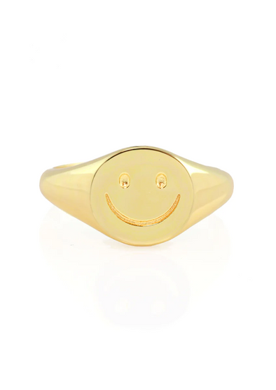 KRIS NATIONS HAPPY SIGNET RING