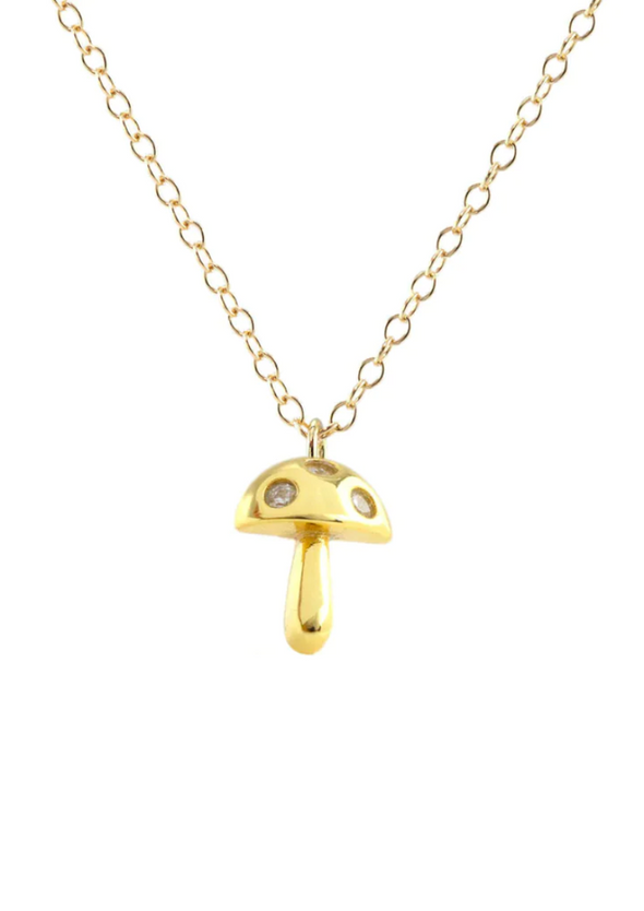 KRIS NATIONS MUSHROOM CRYSTAL NECKLACE